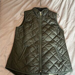 Old Navy Women's Quilted Vest - Dark Green